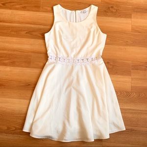 Dress Papaya White Skater Dress Zip Back Lace